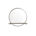 Lina Spiegel met Plank – Rond - Zwart (40 cm)