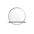 Lina Spiegel met Plank – Rond - Zwart (40 cm)