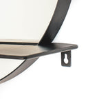 Lina Spiegel met Plank – Rond - Zwart (40 cm)