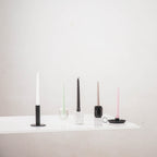 Sora Kaars – Gedraaid Zwart (Set van 4)