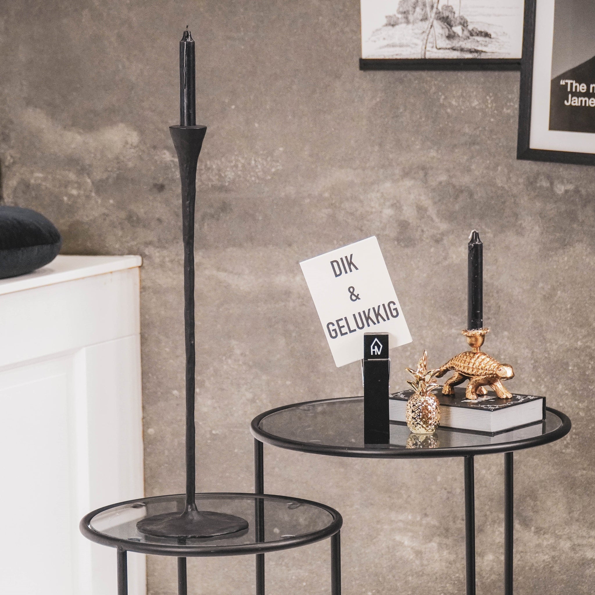 Kuro Kandelaar – Slim Zwart (L)
