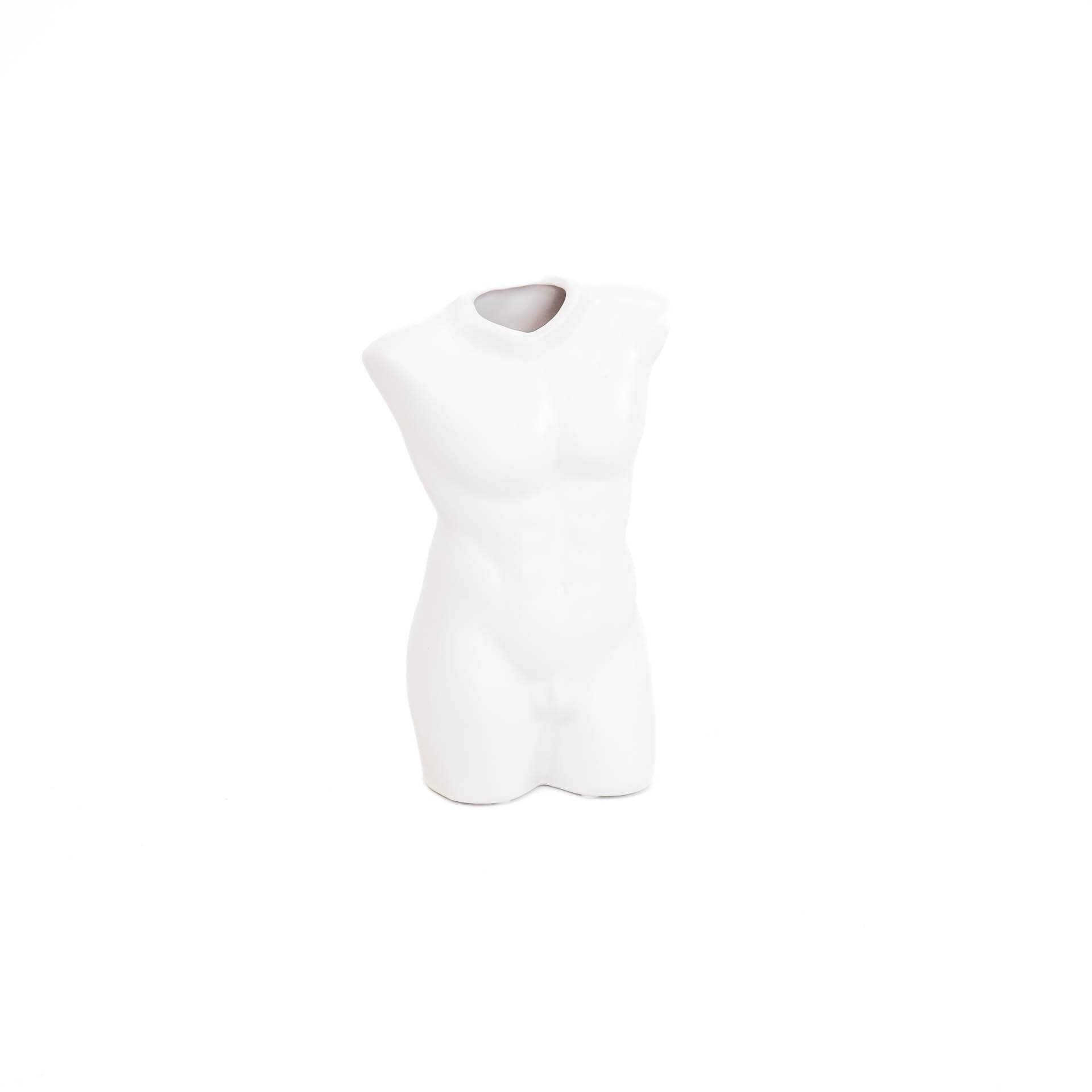 Lina Vaas – Keramiek Torso Wit (24 cm)