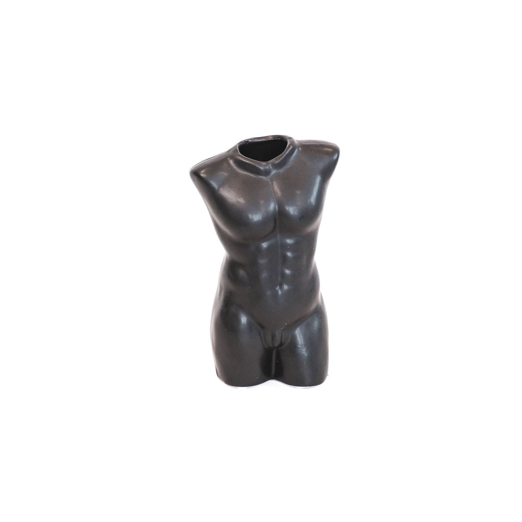Lina Vaas – Keramiek Torso Zwart (24 cm)