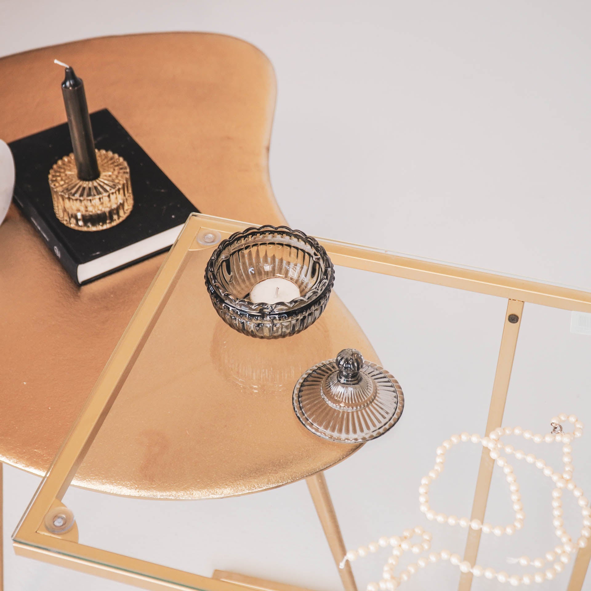 Lina Glazen Pot – Smokey (9,5 cm)