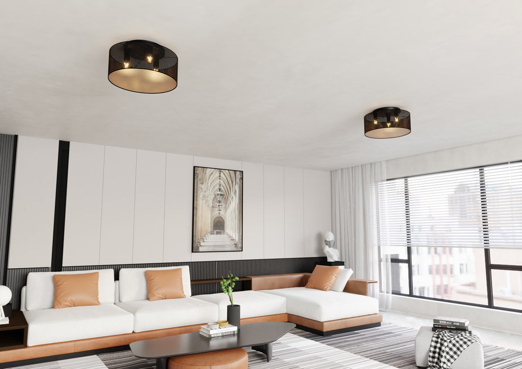 Kuro Plafondlamp – Zwart/Goud