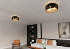 Kuro Plafondlamp – Zwart/Goud