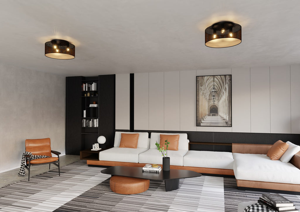 Kuro Plafondlamp – Zwart/Goud