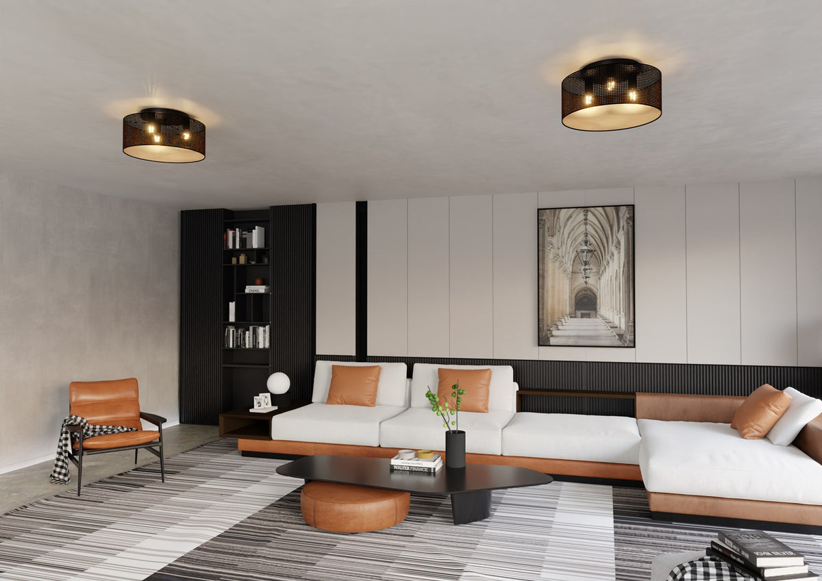Kuro Plafondlamp – Zwart/Goud