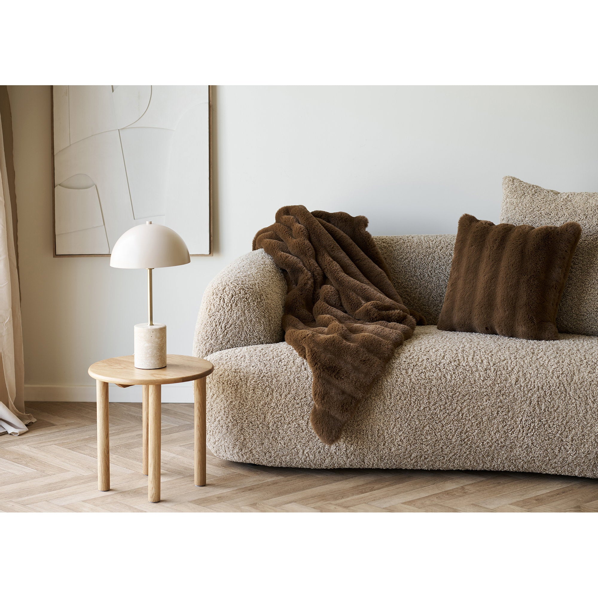 Sora Plaid – Walnoot (130 x 180 cm)