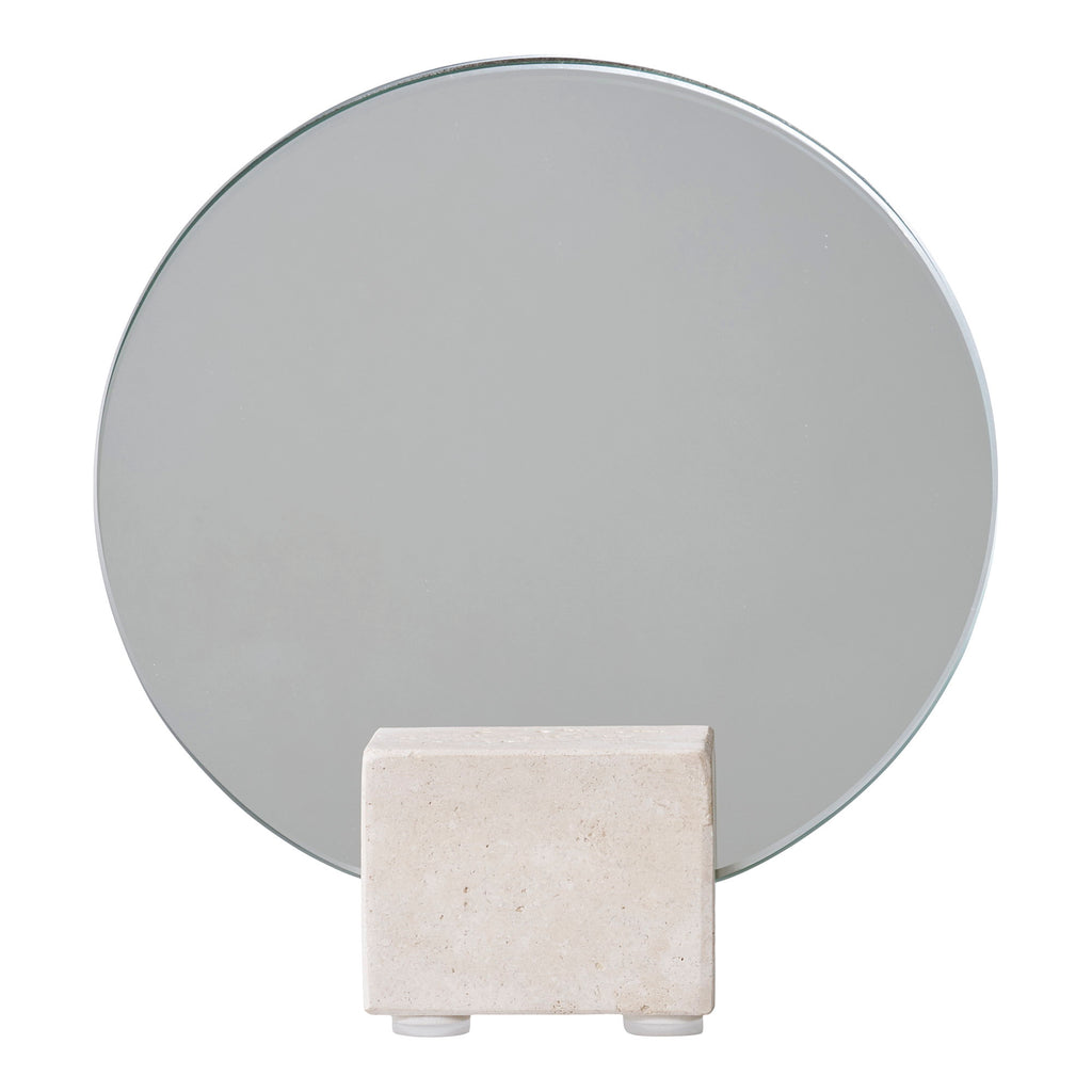 Sora Tafelspiegel – Travertin (18 cm)
