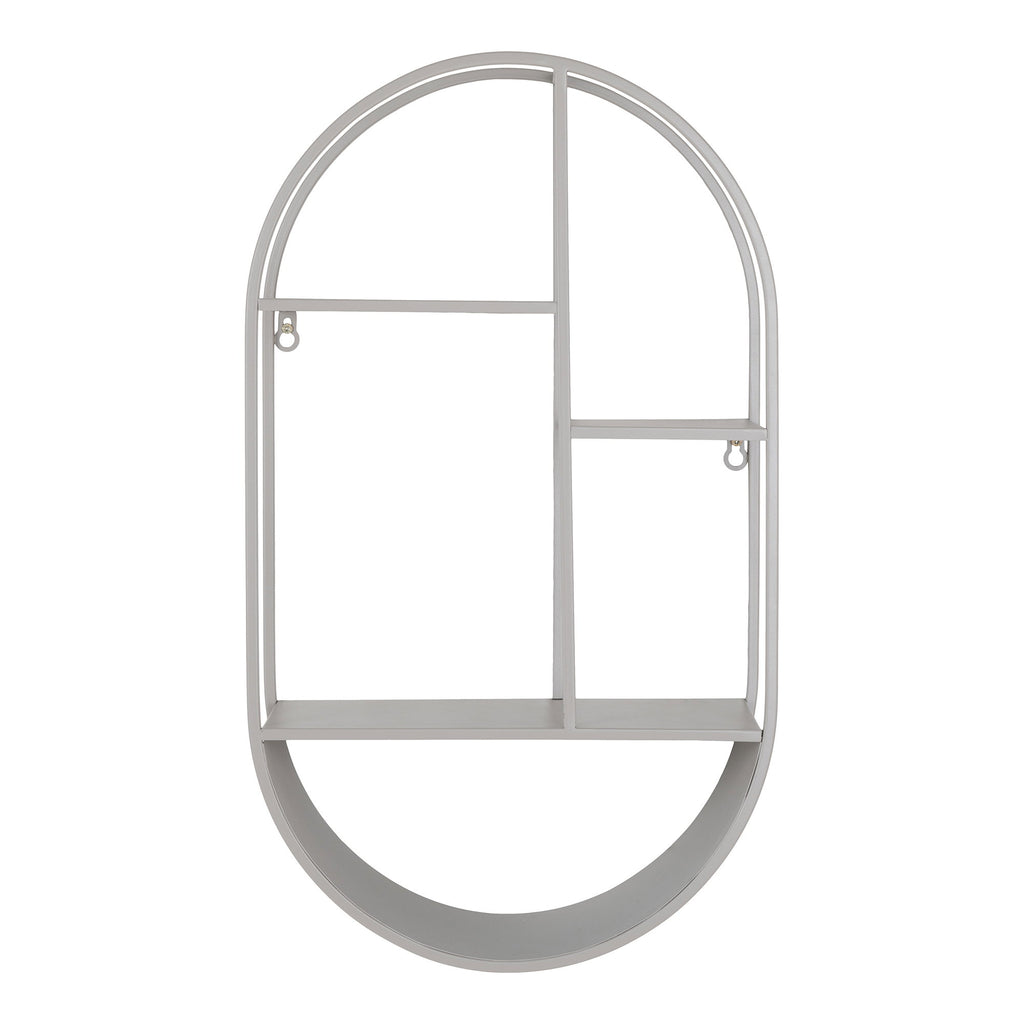 Lina Wandplank – Ovaal Koelgrijs (60 cm)