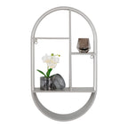 Lina Wandplank – Ovaal Koelgrijs (60 cm)