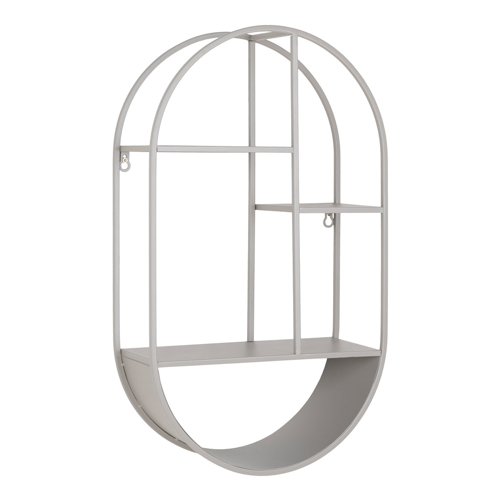Lina Wandplank – Ovaal Koelgrijs (60 cm)
