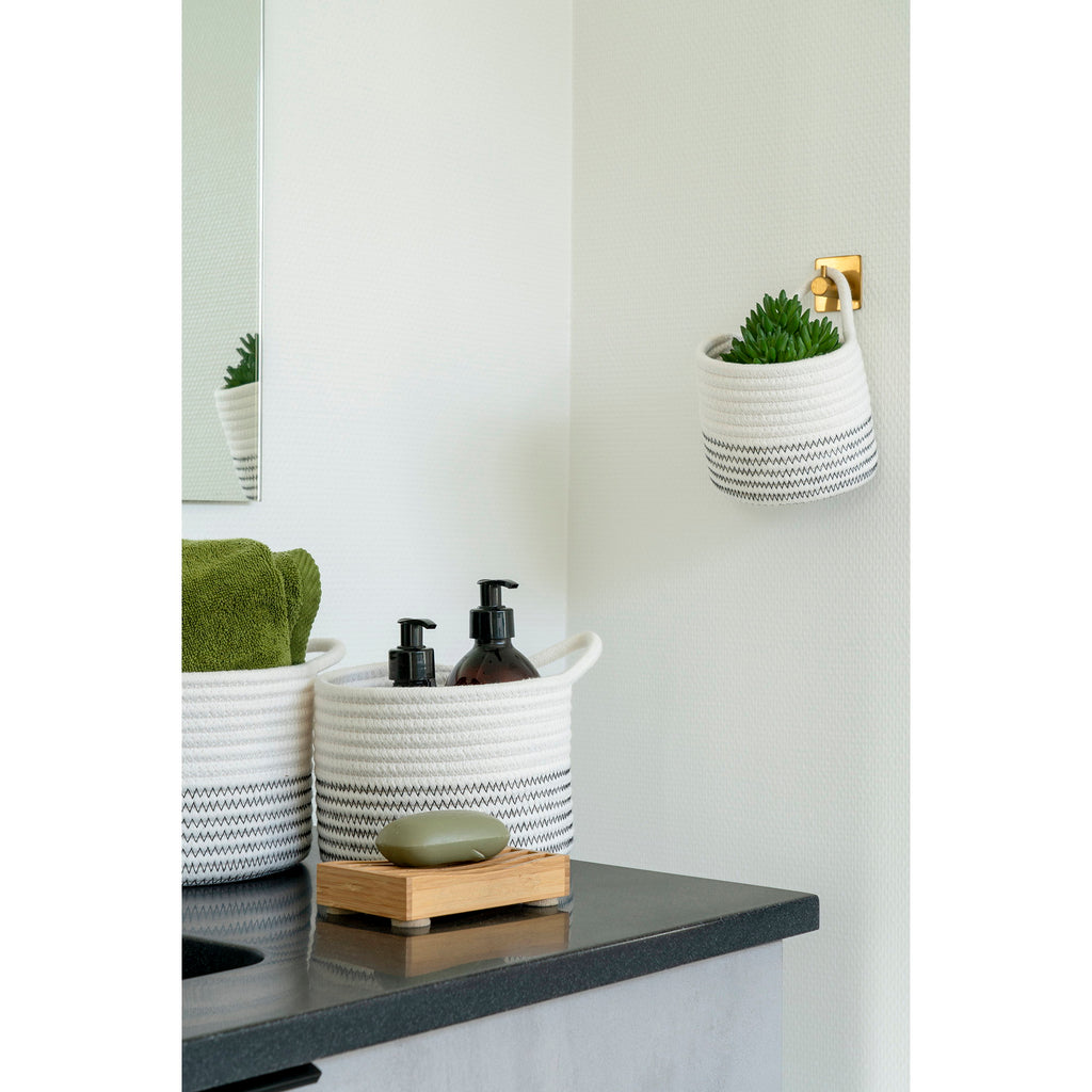 Lina Opbergmand Set – Mist (3 stuks)