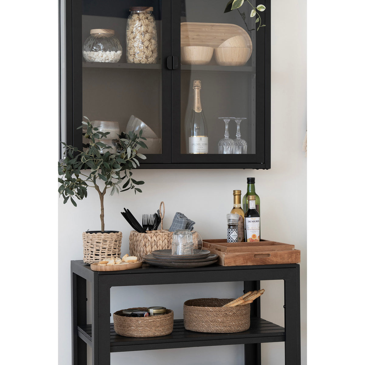 Lina Opbergmand Set – Naturel (3 stuks)