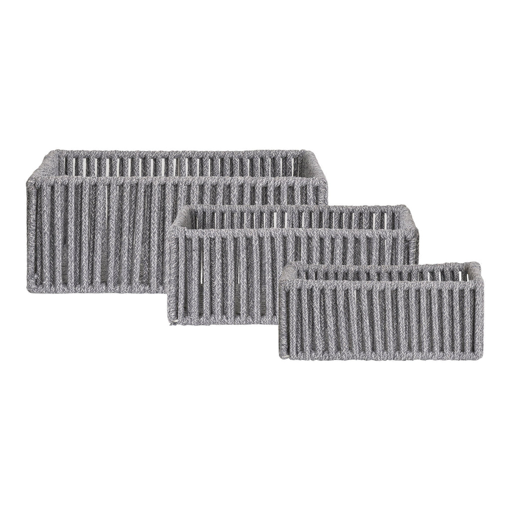 Lina Opbergmand Set – Ash (3 stuks)