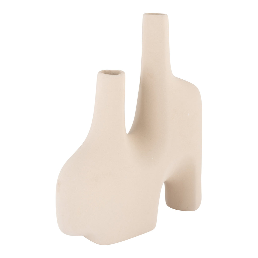 Sora Vaas – Keramiek Zandkleur (27 cm)