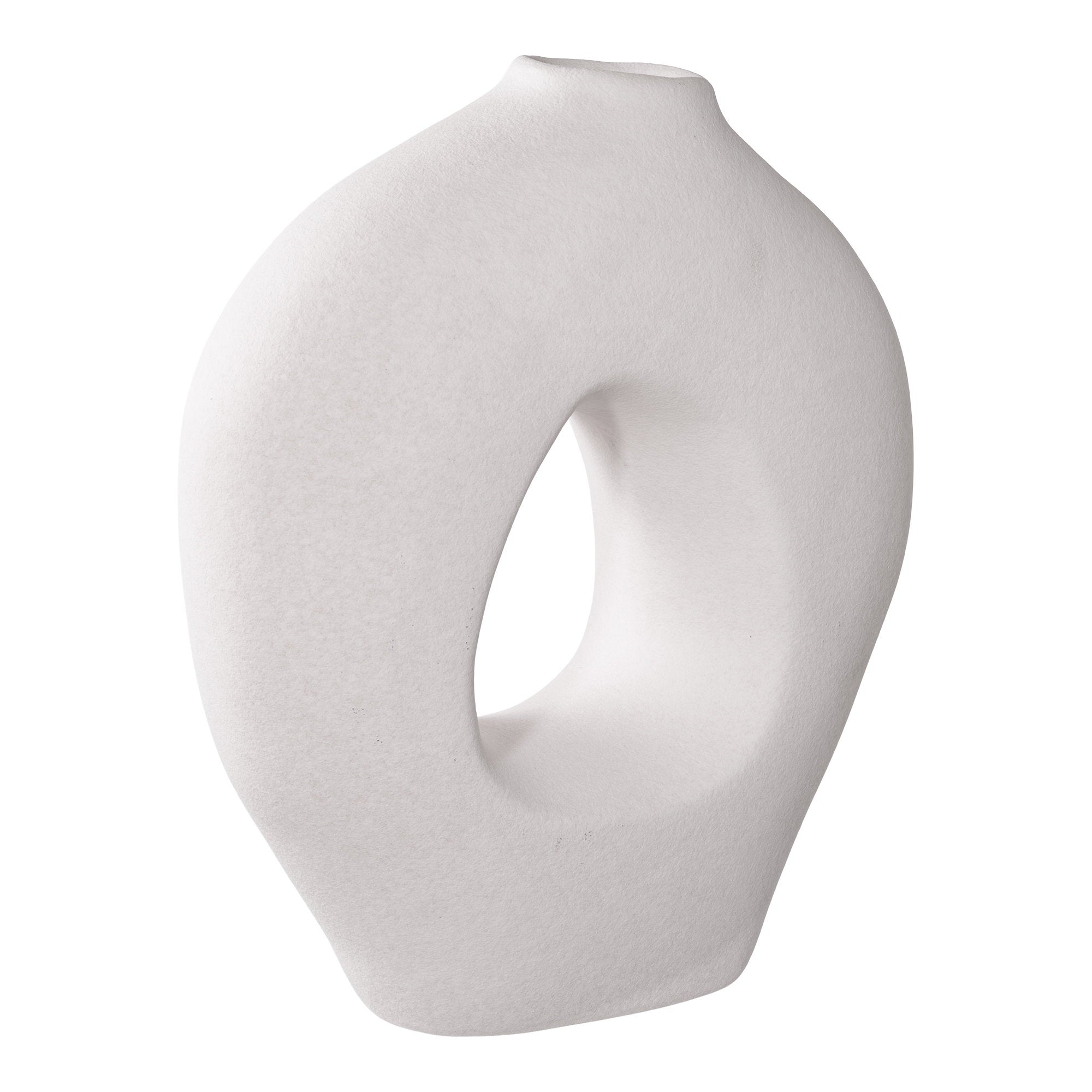Sora Vaas – Keramiek Wit Sculpturaal (27,5 cm)