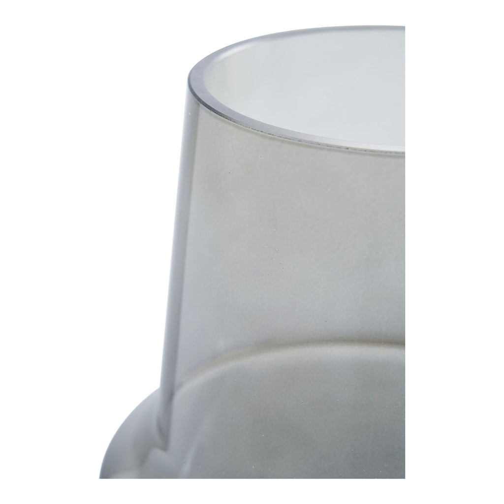 Lina Vaas – Gerookt Grijs Glas (19 cm)