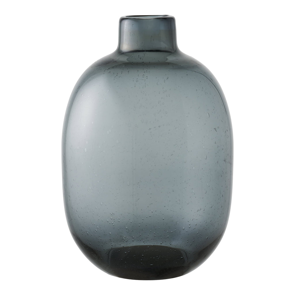 Kuro Vaas – Gerookt Zwart Glas (35 cm)