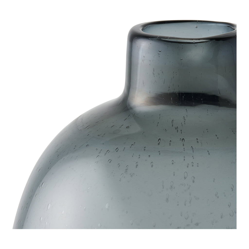 Kuro Vaas – Gerookt Zwart Glas (35 cm)