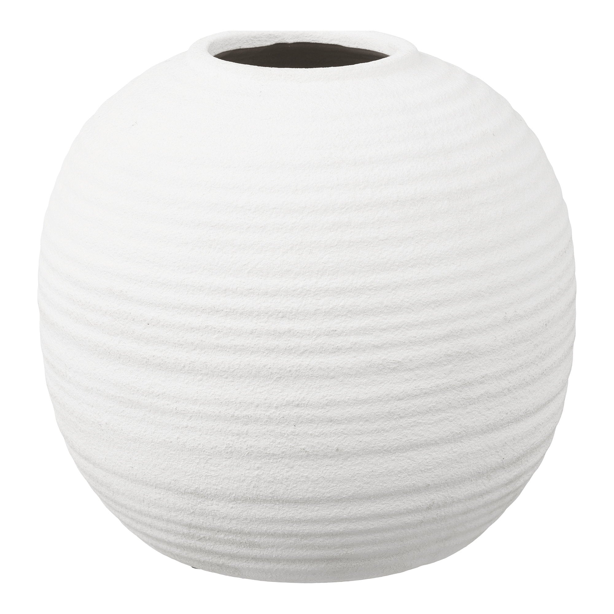 Sora Vaas – Keramiek Wit Rond (28,5 cm)