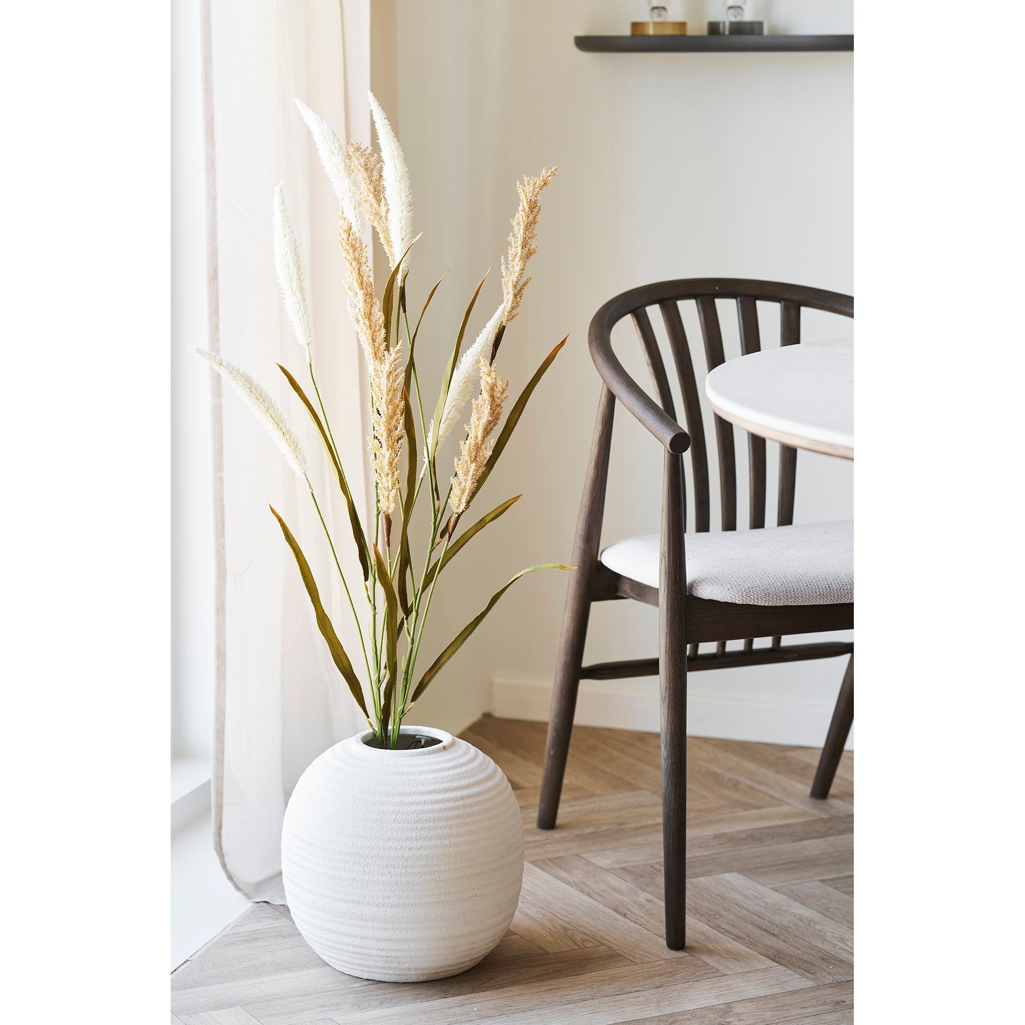 Sora Vaas – Keramiek Wit Rond (28,5 cm)