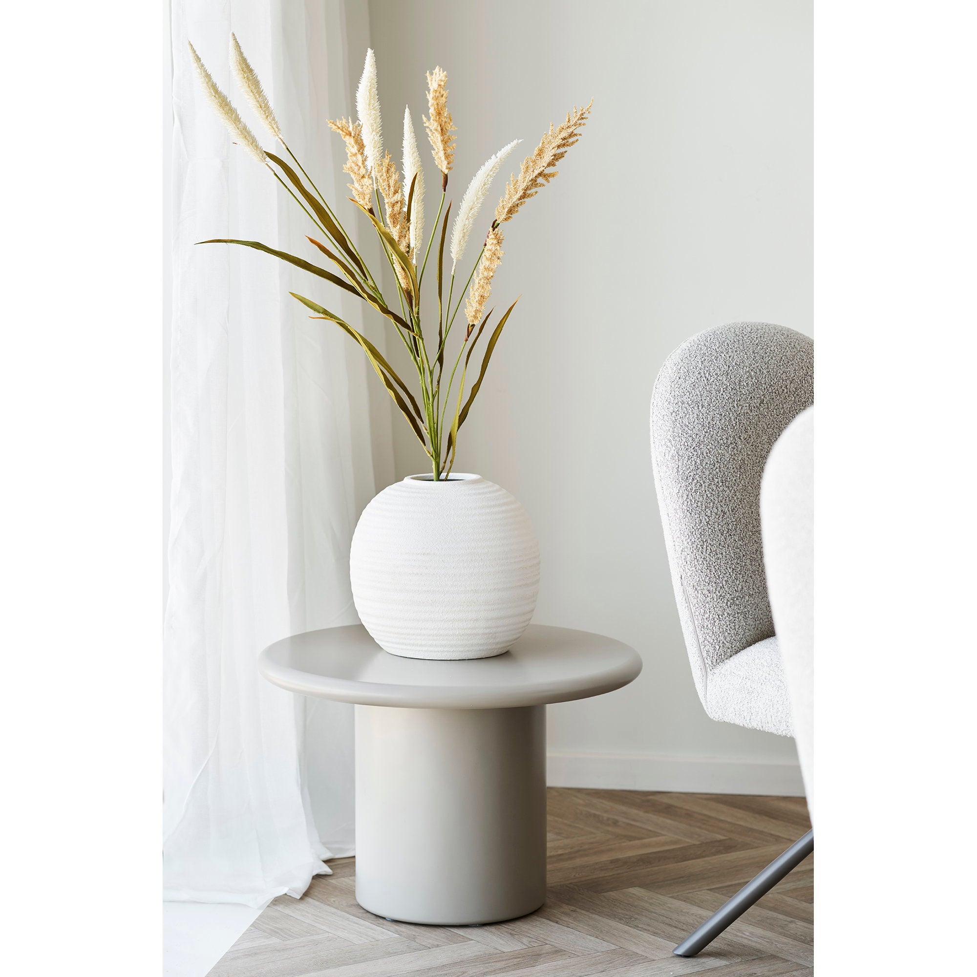 Sora Vaas – Keramiek Wit Rond (28,5 cm)