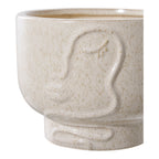 Lina Bloempot – Beige Keramiek (15 cm)