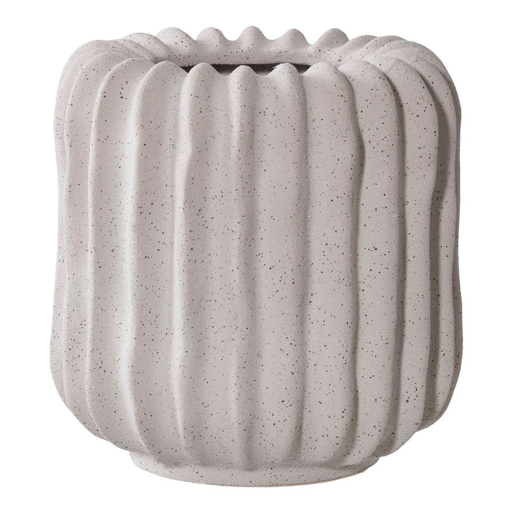 Lina Bloempot – Grijs Keramiek (15 cm)