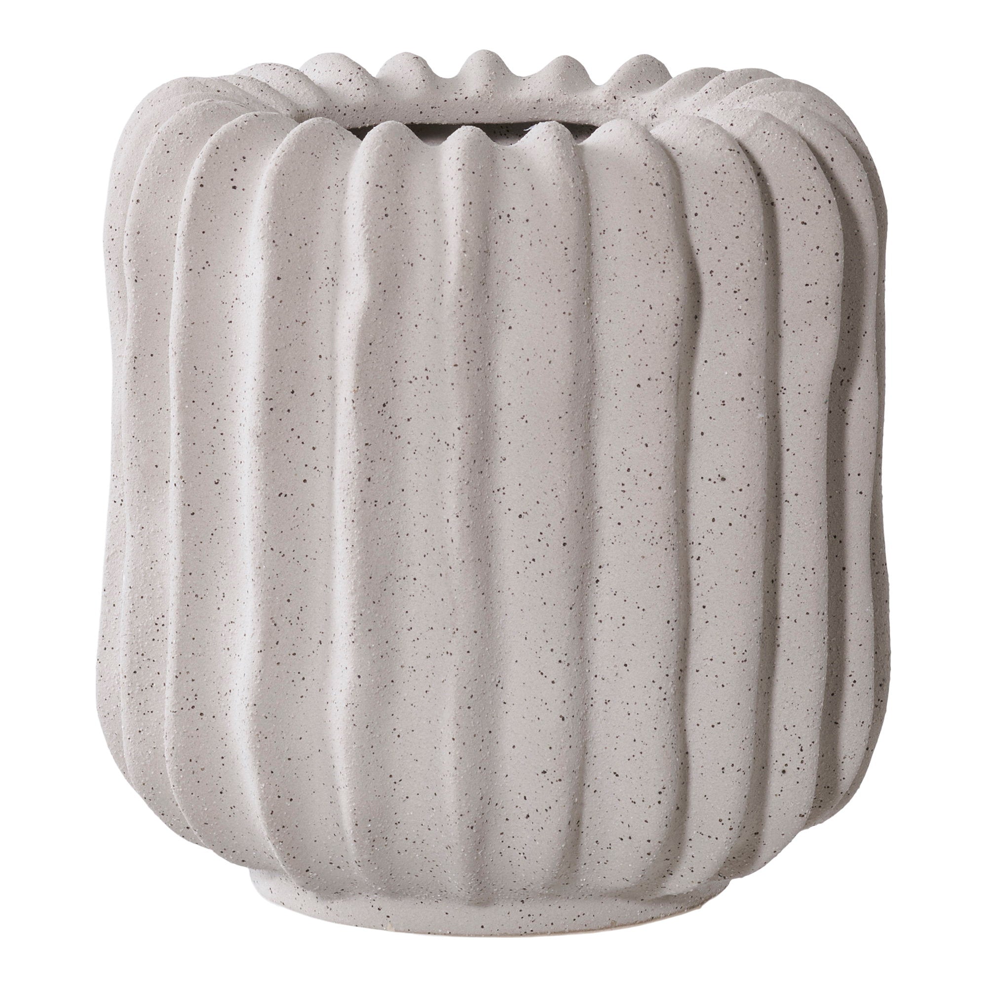 Lina Bloempot – Grijs Keramiek (15 cm)