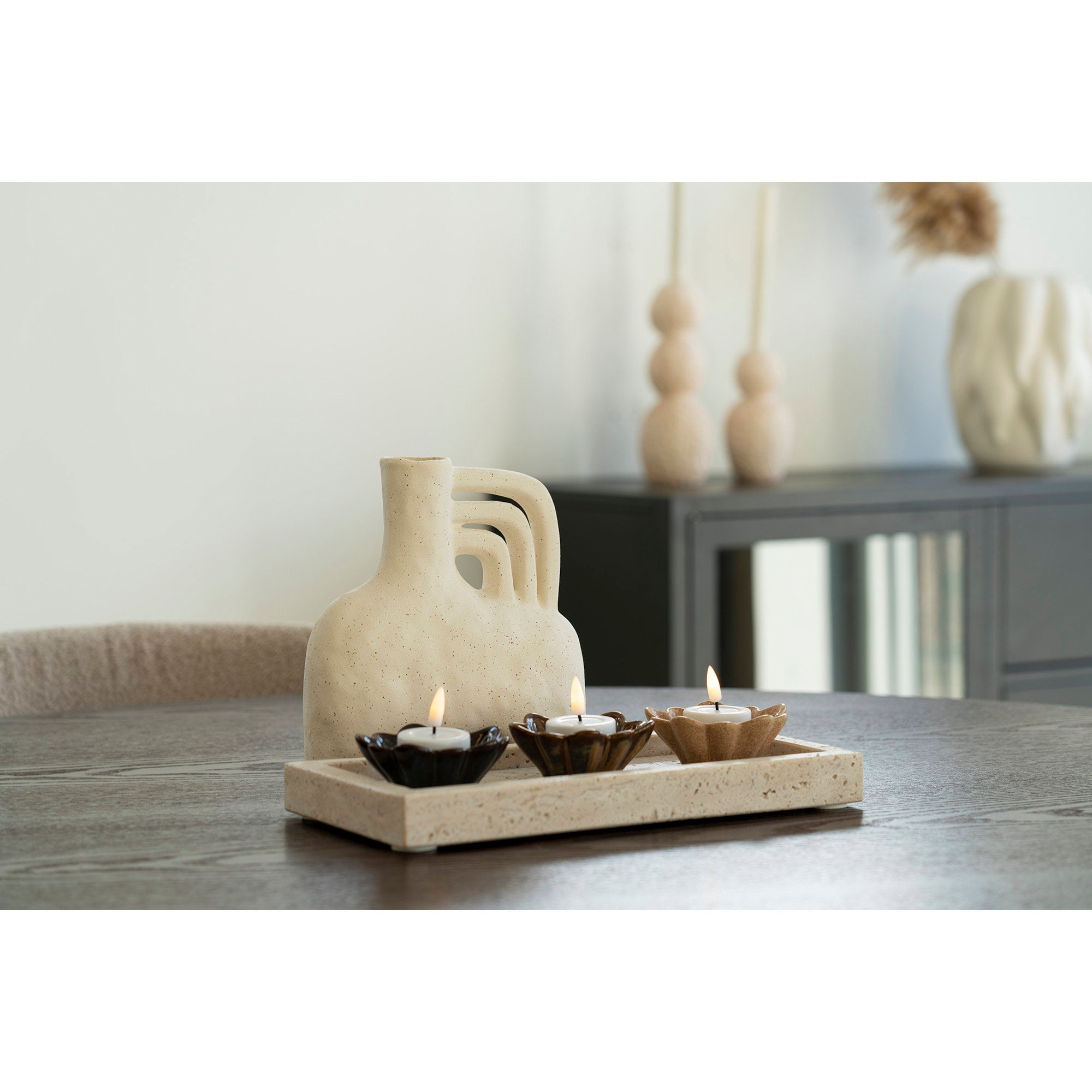 Sora Dienblad – Travertin Naturel - 30,5 cm