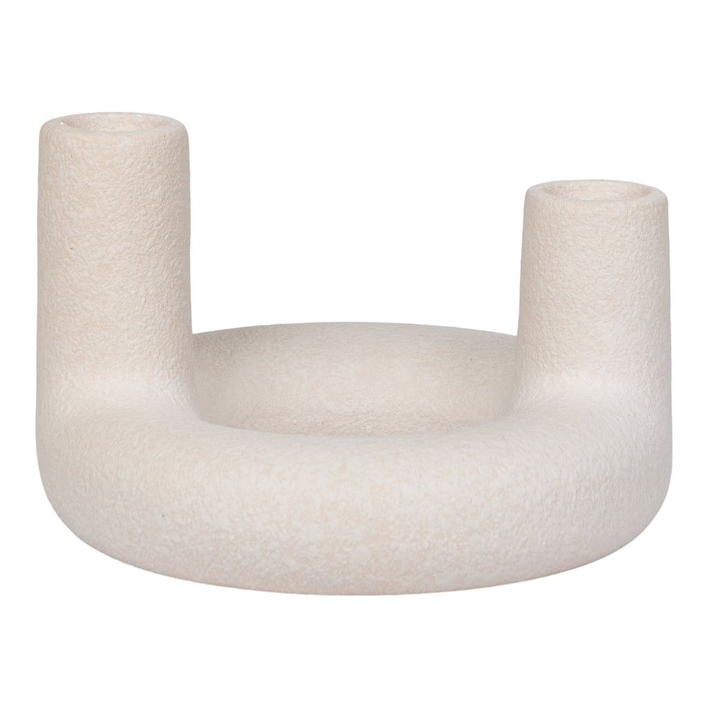 Sora Kandelaar – Duo Keramiek Beige