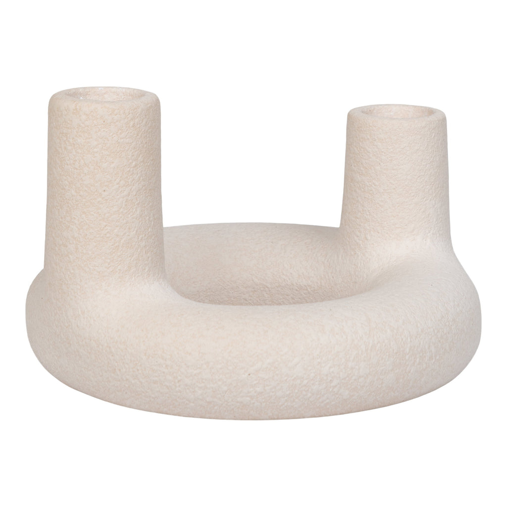 Sora Kandelaar – Duo Keramiek Beige