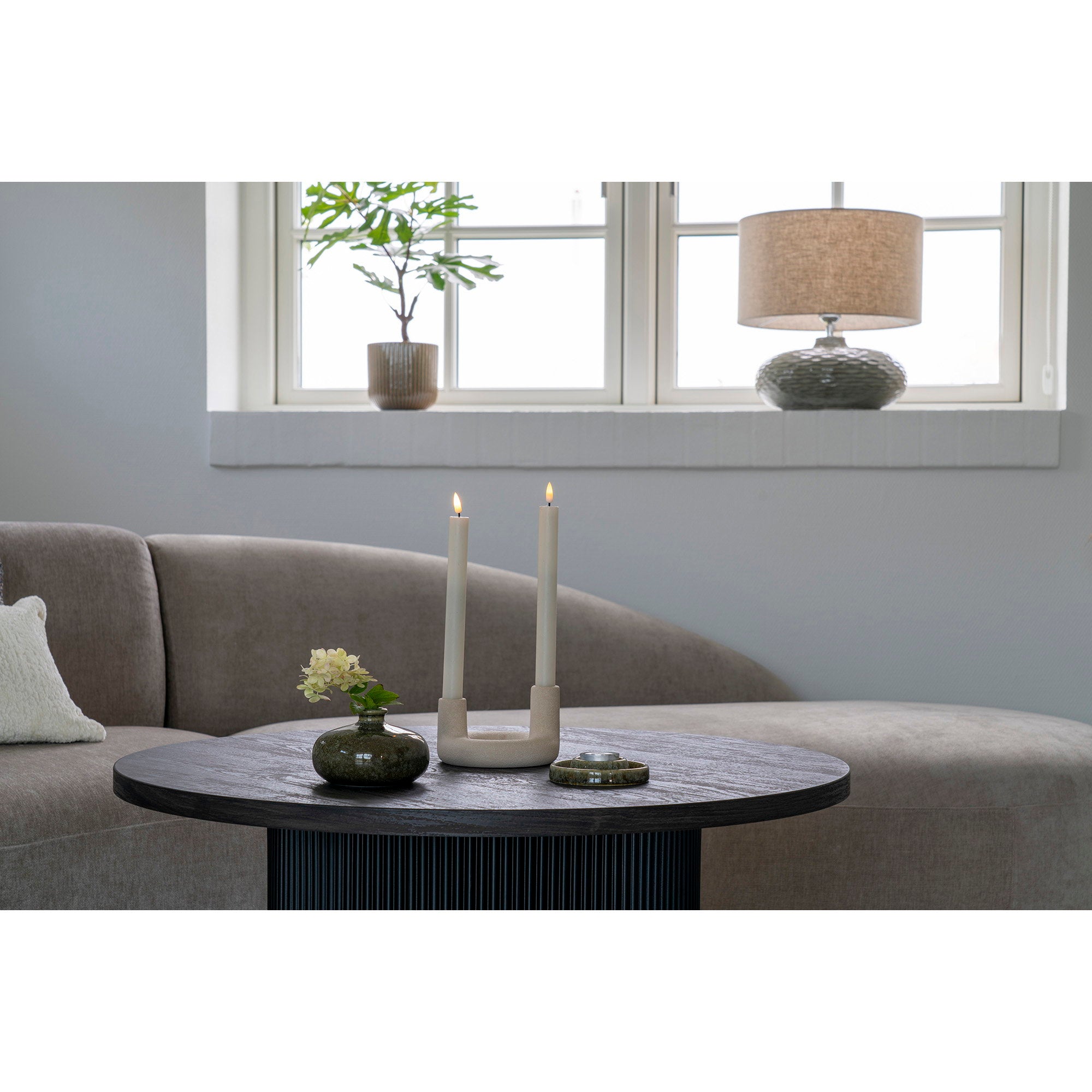 Sora Kandelaar – Duo Keramiek Beige