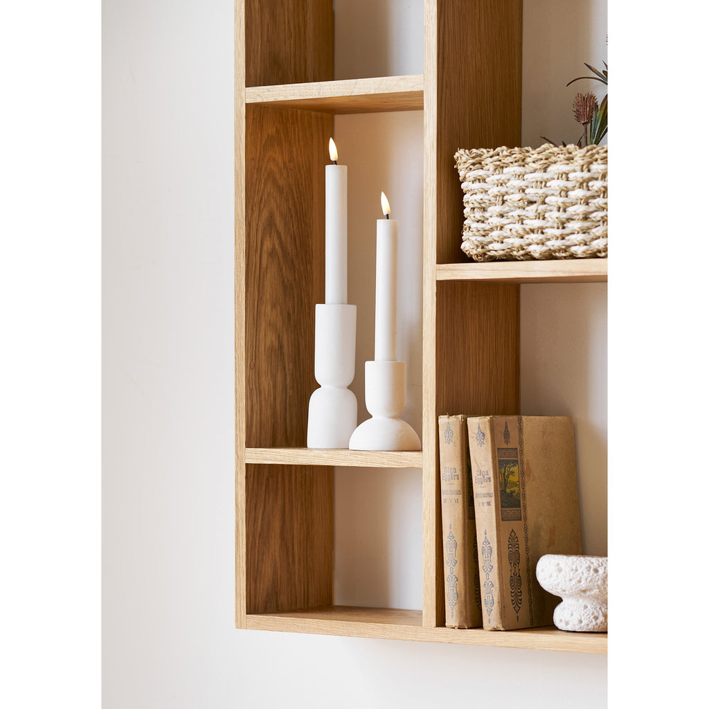 Lina Kandelaar – Kalksteen (Set van 2)