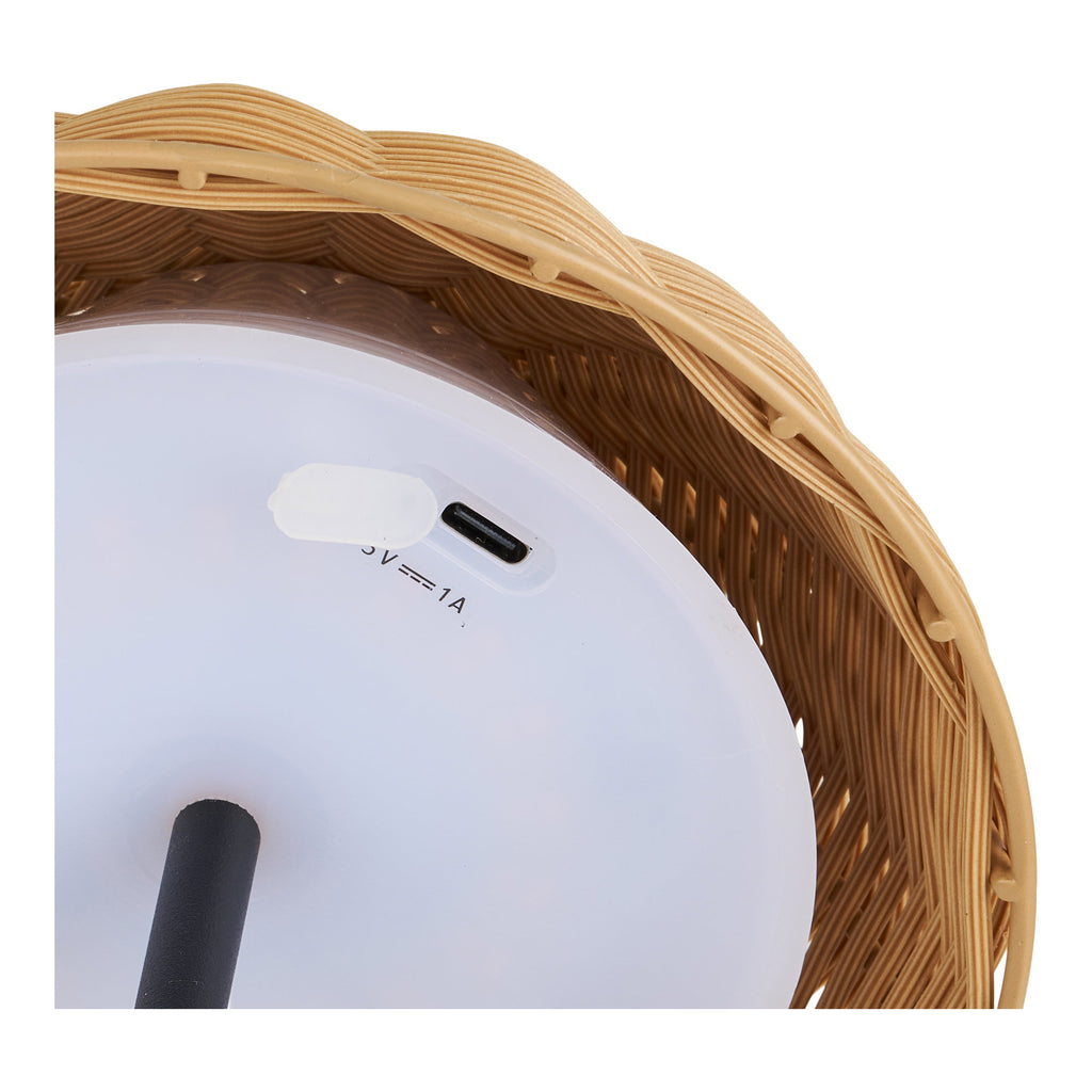 Kuro Tafellamp – Wigan Naturel/Zwart LED