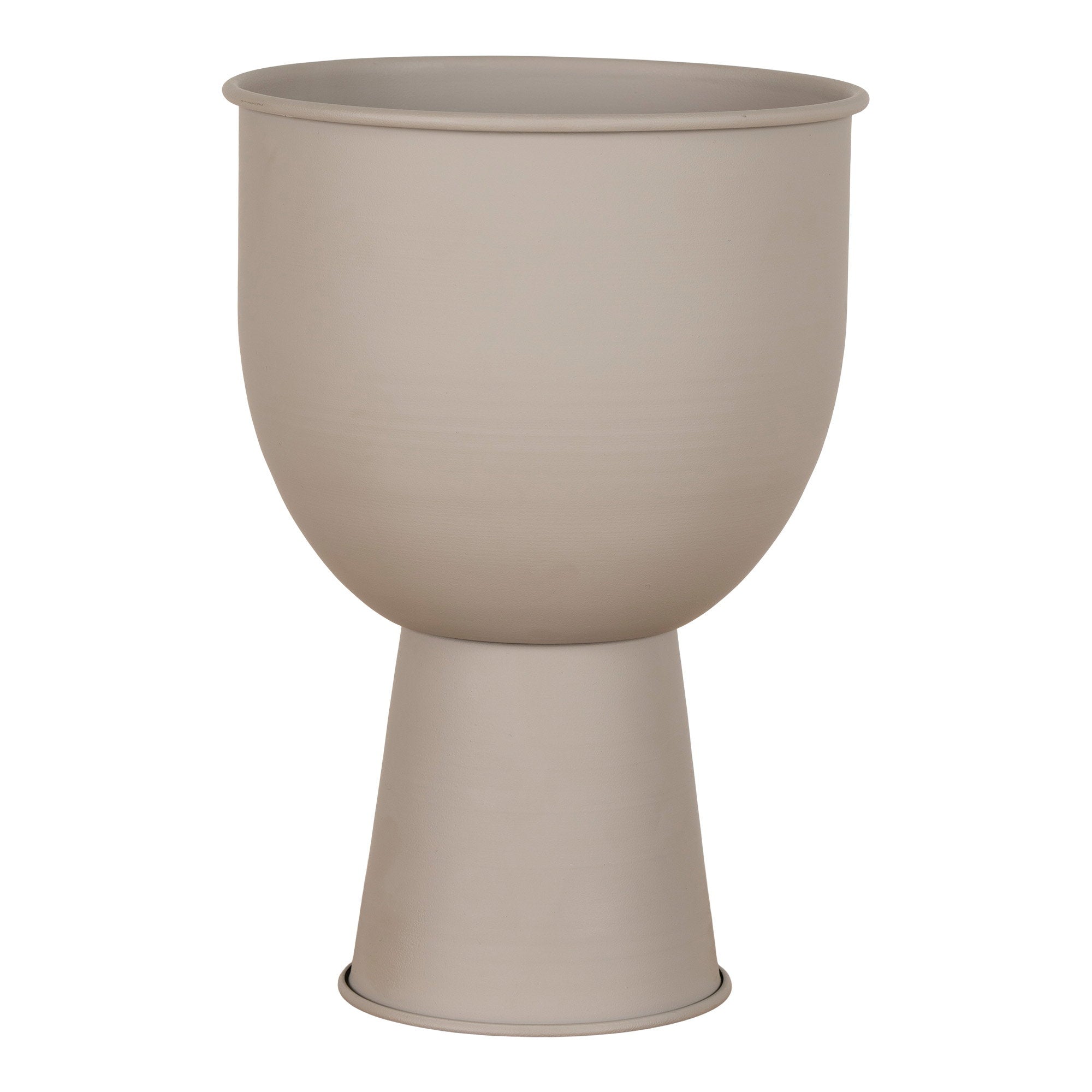 Sora Bloempot – Beige-Grijs Staal (27 cm)