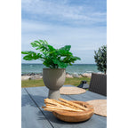 Sora Bloempot – Beige-Grijs Staal (27 cm)