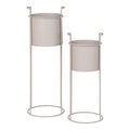Sora Plantstandaard – Zand (Set van 2)