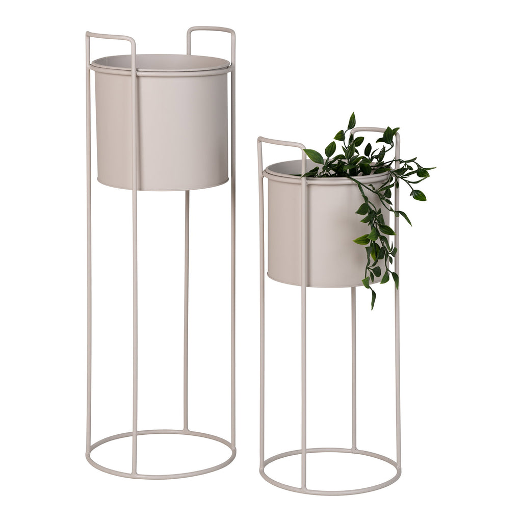 Sora Plantstandaard – Zand (Set van 2)