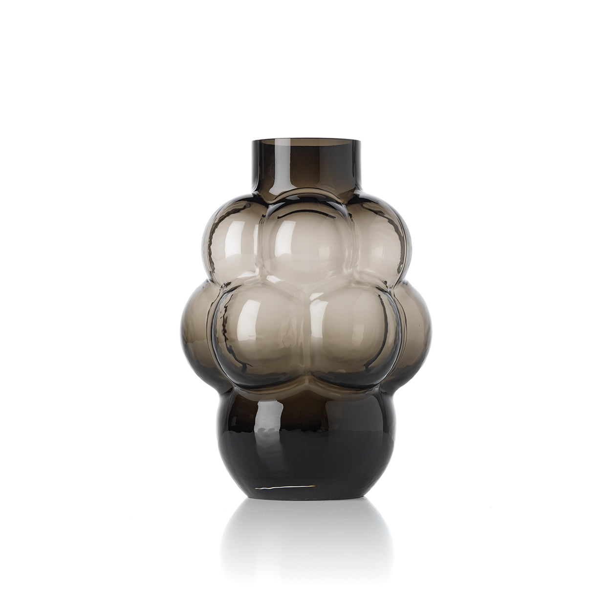 Kuro Vaas – Donkergrijs Glas (L)