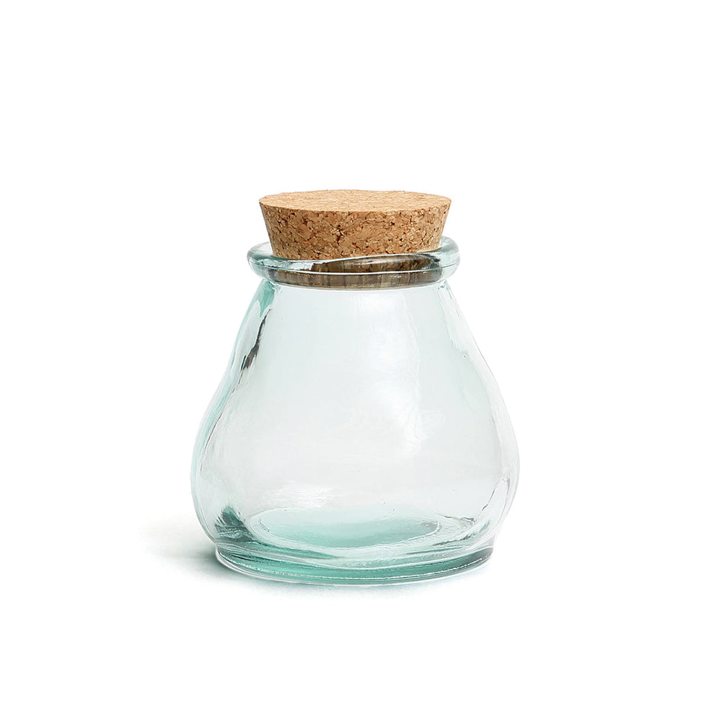 Sora Glazen Pot – Blauw (M)