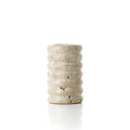 Lina Theelichthouder – Travertin Ripple Beige (M)