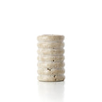 Lina Theelichthouder – Travertin Ripple Beige (M)