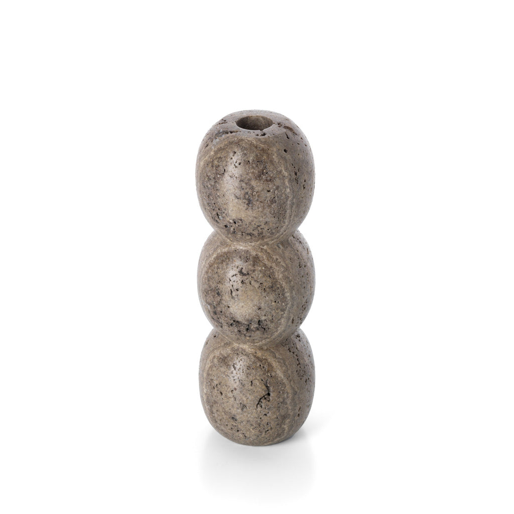 Sora Kandelaar – Travertin Totem Grijs (L)