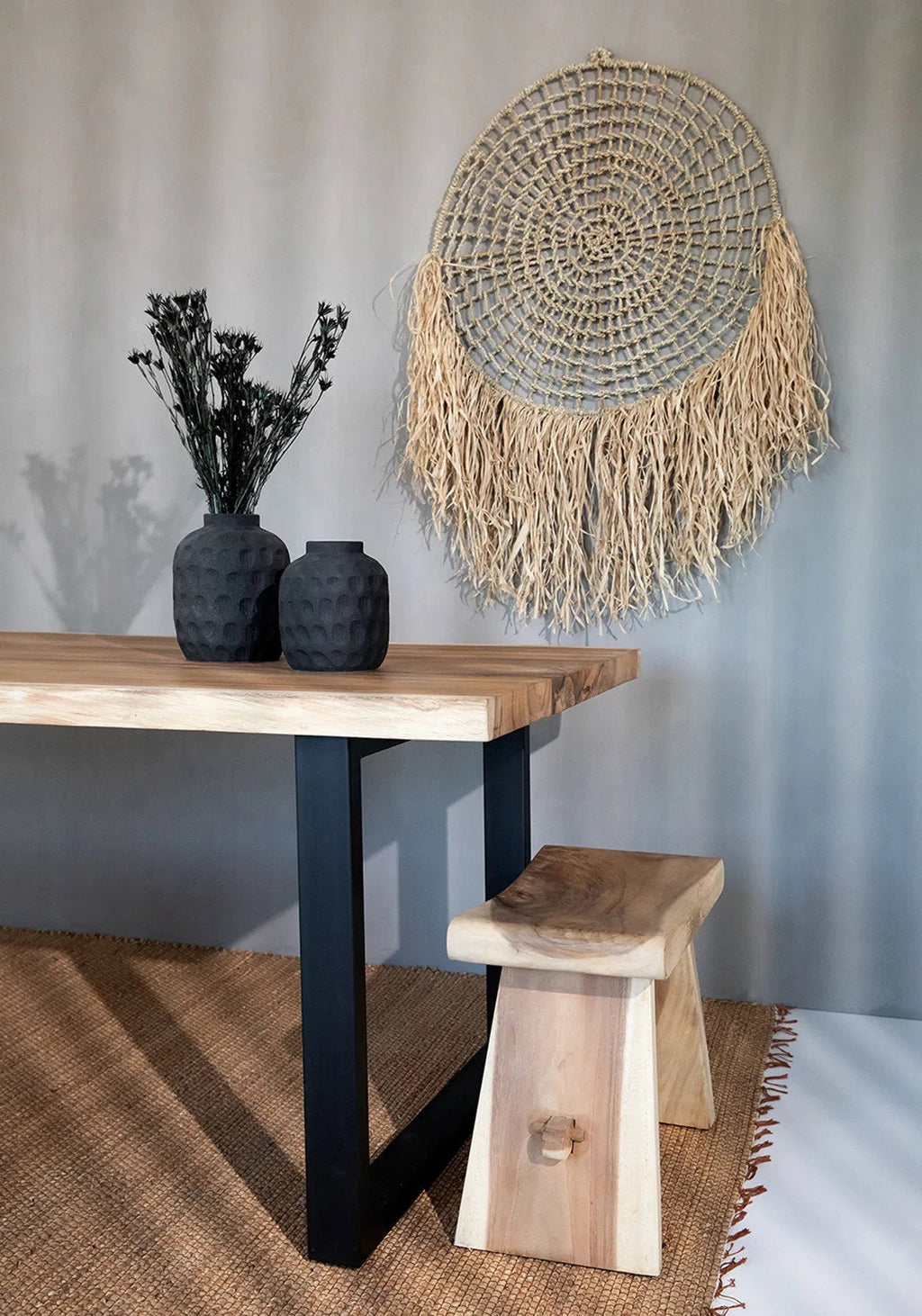 Kuro Trendy Vaas – Beton Zwart (M)