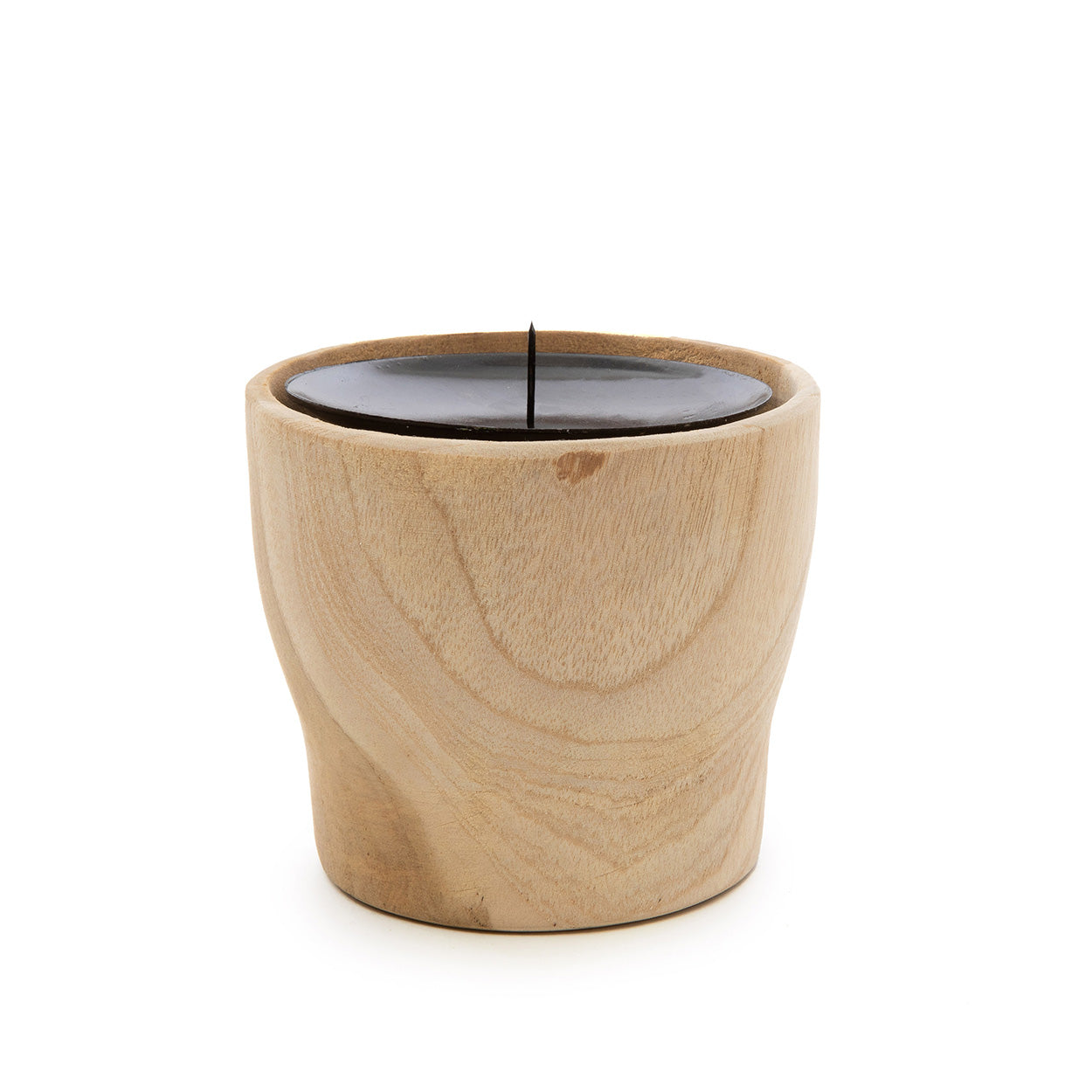 Lina Kandelaar – Pin Teakhout Naturel/Zwart