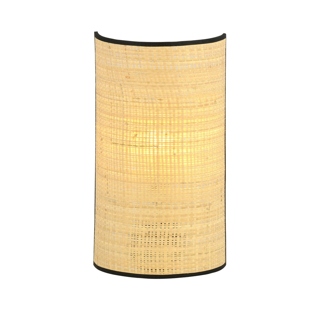 Sora Wandlamp – Rotan Zwart/Naturel