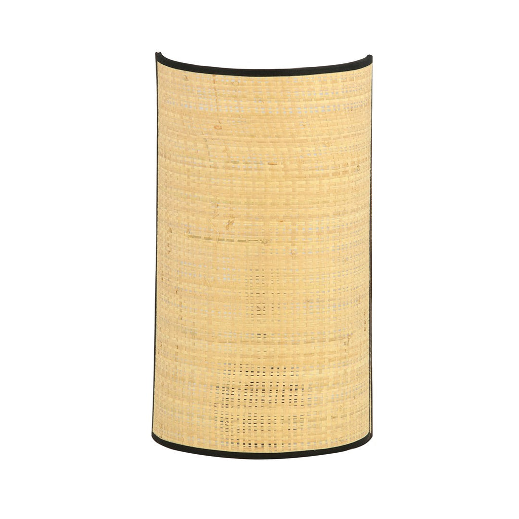 Sora Wandlamp – Rotan Zwart/Naturel